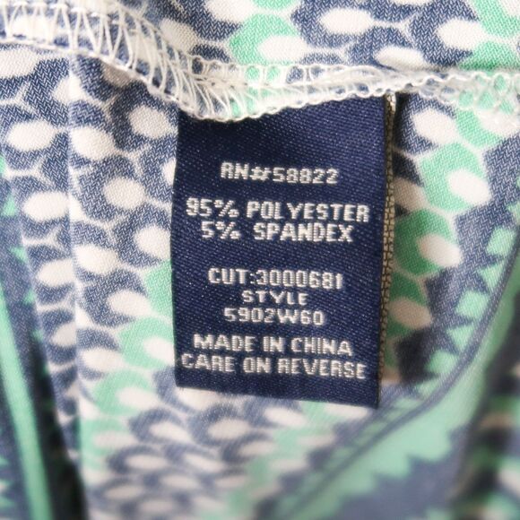 Max Edition‎ Womens Maxi Dress Size Large Blue Green Geometric Print Sleeveless - Picture 5 of 8